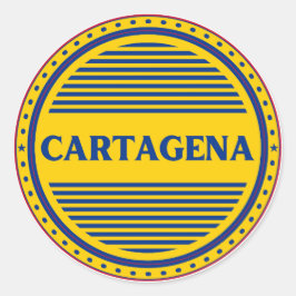 Cartagena City Pride Embleem – Colombiaanse identi Ronde Sticker