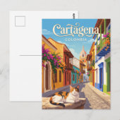 Cartagena Colombia Briefkaart (Voorkant / Achterkant)