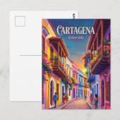 Cartagena Colombia Briefkaart (Voorkant / Achterkant)