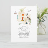 Cartagena Colombia Destination Wedding Repetitie Kaart (Staand voorkant)