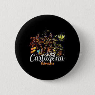 Cartagena Colombia Familie Vakantie 2025 Cruise So Ronde Button 5,7 Cm
