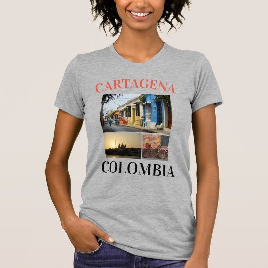 Cartagena Colombia, in de straten T-shirt (Voorkant)