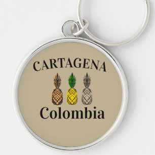 Cartagena Colombia Pineappels Sleutelhanger