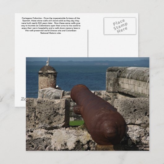 Cartagena Colombia Post Kaart (Voorkant / Achterkant)
