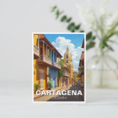 Cartagena Colombia Reizen Briefkaart (Staand voorkant)