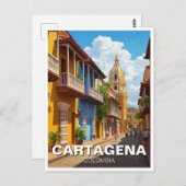 Cartagena Colombia Reizen Briefkaart (Voorkant / Achterkant)