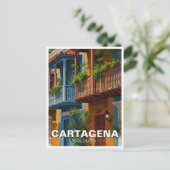 Cartagena Colombia Reizen Briefkaart (Staand voorkant)