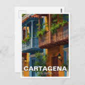 Cartagena Colombia Reizen Briefkaart (Voorkant / Achterkant)