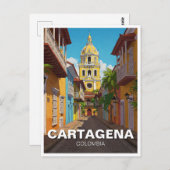 Cartagena Colombia Reizen Briefkaart (Voorkant / Achterkant)