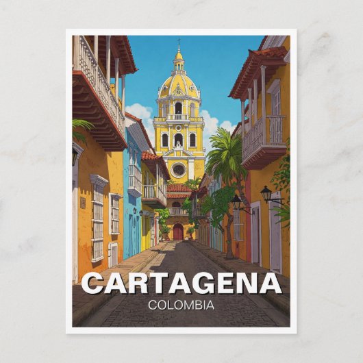 Cartagena Colombia Reizen Briefkaart (Voorkant)