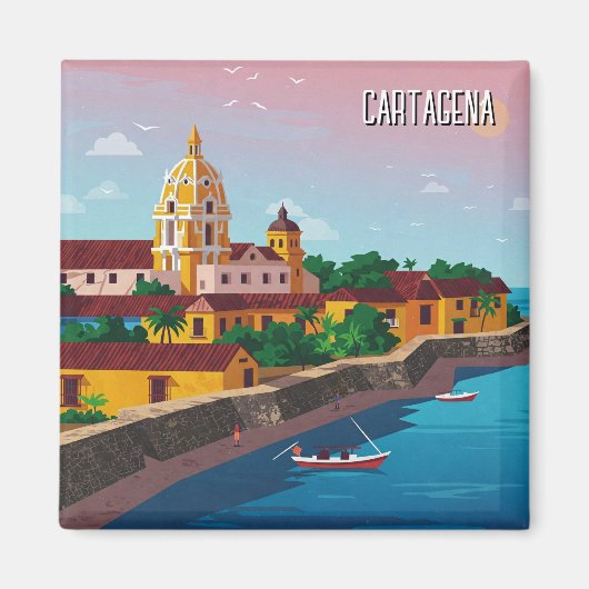 Cartagena Colombia Reizen Magneet (Voorkant)