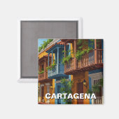 Cartagena Colombia Reizen Magneet (Voorkant / Achterkant)