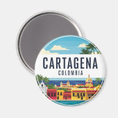 Cartagena Colombia Reizen Magneet (Voorkant / Achterkant)