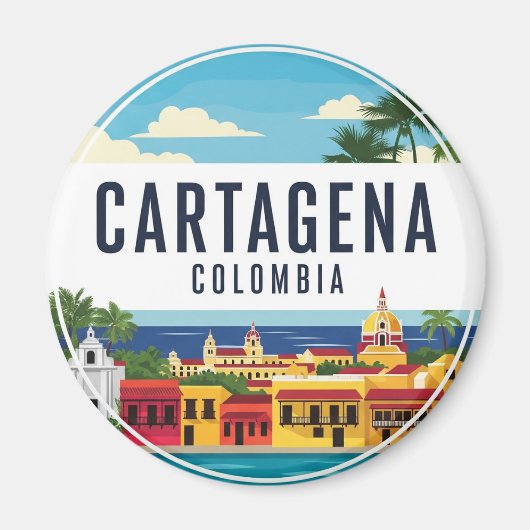 Cartagena Colombia Reizen Magneet (Voorkant)