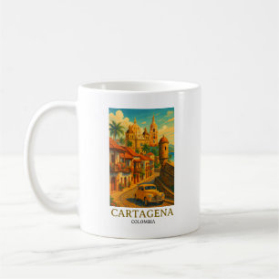  Cartagena Colombia Retro Art Koffiemok