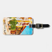 Cartagena Colombia Vintage Reizen Bagagelabel (Voorkant horizontaal)