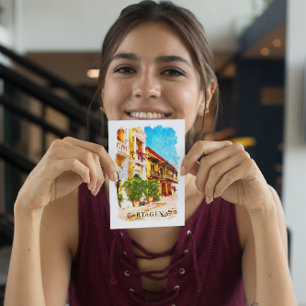 Cartagena Colombia Vintage Reizen Briefkaart