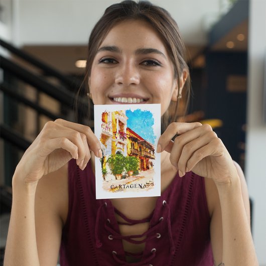 Cartagena Colombia Vintage Reizen Briefkaart