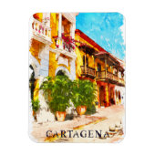 Cartagena Colombia Vintage Reizen Magneet (Verticaal)