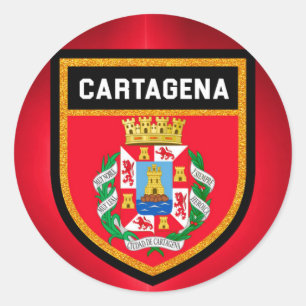 Cartagena Flag Ronde Sticker