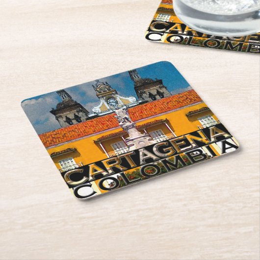 Cartagena Kartonnen Onderzetters (Schuin)