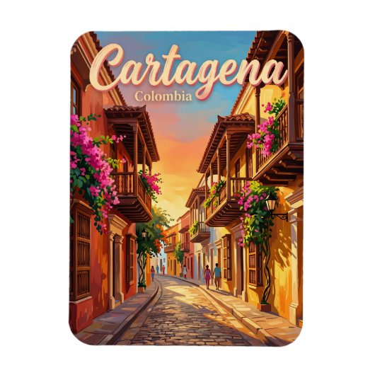 Cartagena Omwalde Stad Colombia Magneet (Verticaal)