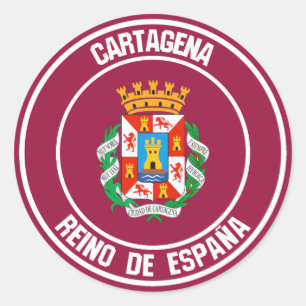 Cartagena Round Emblem Ronde Sticker
