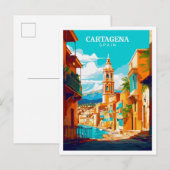 Cartagena Spanje  kunst reisillustratie Briefkaart (Voorkant / Achterkant)