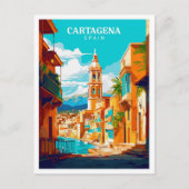 Cartagena Spanje  kunst reisillustratie Briefkaart (Voorkant)