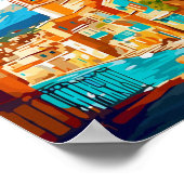 Cartagena Spanje kunst reisillustratie Poster (Hoek)