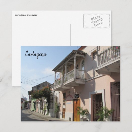 cartagena straten briefkaart (Voorkant / Achterkant)