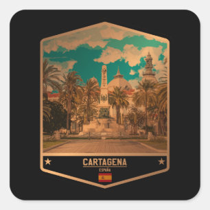Cartagena Vierkante Sticker