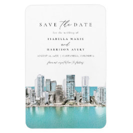 CARTANEGA Colombia Waterverf Save the Date Invita Magneet