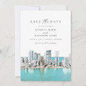 CARTANEGA Colombia Waterverf Save the Date Kaart (Voorkant)