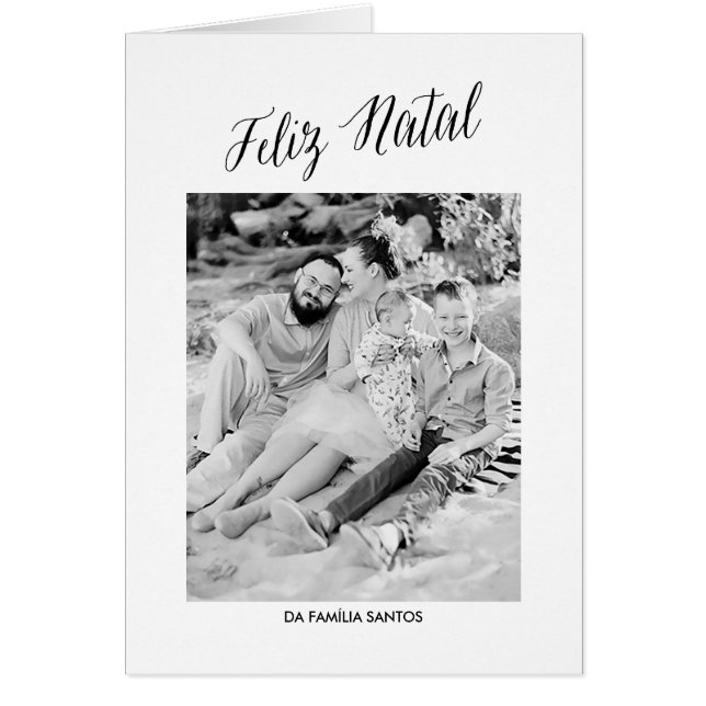 Cartão da caligrafia do Natal (Voorkant)