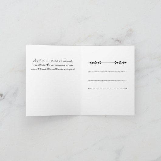 Cartão de Festividades Folha Dupla casamento Feestdagen Kaart (Binnen)