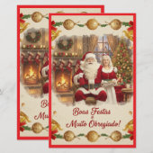 Cartão de Natal Briefpapier (Voorkant / Achterkant)