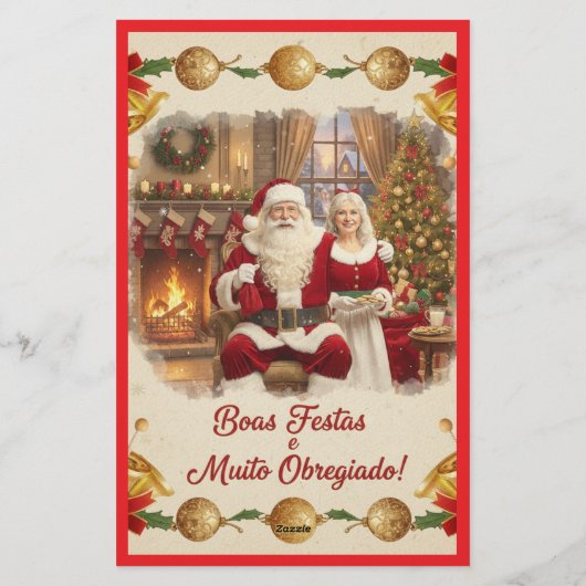 Cartão de Natal Briefpapier (Achterkant)