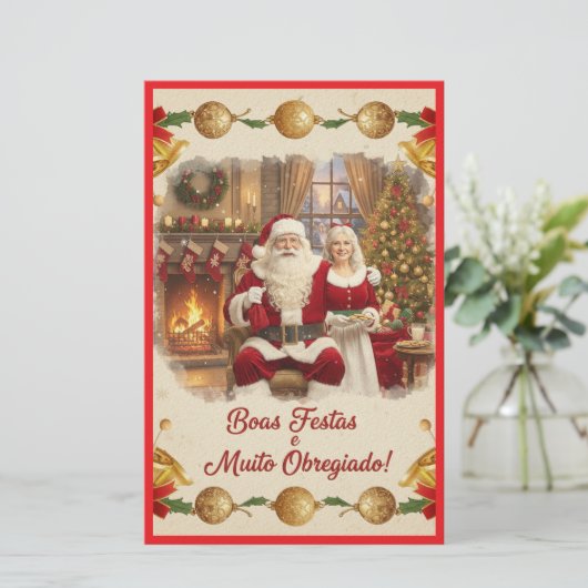 Cartão de Natal Briefpapier (Staand voorkant)