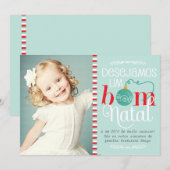 Cartão de Natal e Ano Novo Personalizado com Foto Kaart (Voorkant / Achterkant)