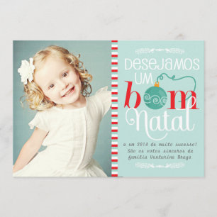 Cartão de Natal e Ano Novo Personalizado com Foto Kaart