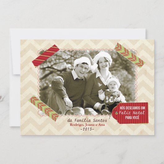 Cartão de Natal foto Feestdagenkaart (Voorkant)