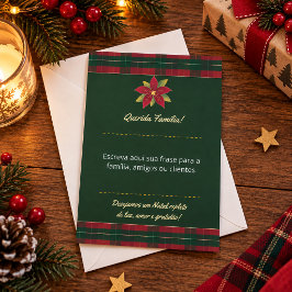 Cartão de Natal Personalizado Verde e Vermelho Kaart