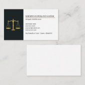 Cartão de Visita Advogado - Preto e Branco Visitekaartje (Voorkant / Achterkant)