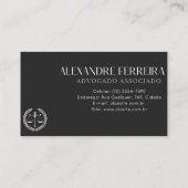 Cartão de visita advogado visitekaartje (Achterkant)