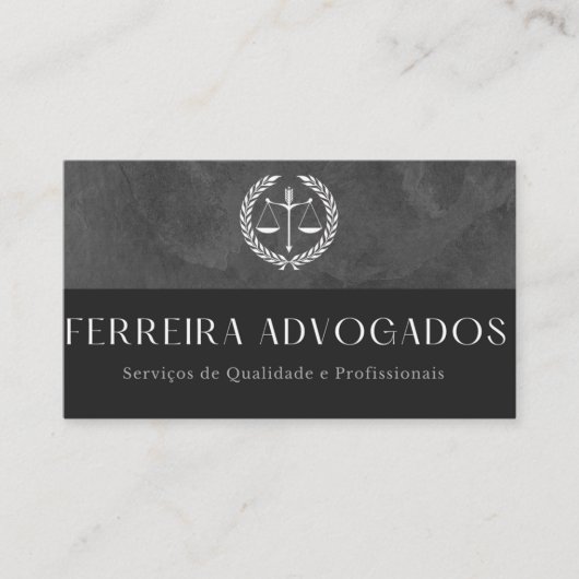 Cartão de visita advogado visitekaartje (Voorkant)