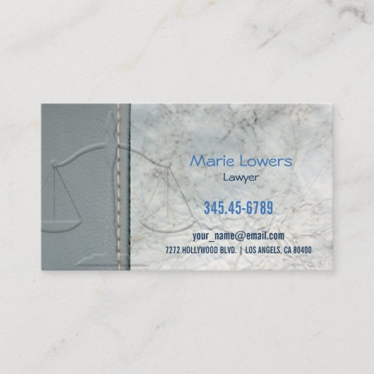 Cartão de visita advogado. visitekaartje (Voorkant)