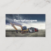 Cartão de visita Bulldozer Visitekaartje (Achterkant)