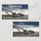 Cartão de visita Bulldozer Visitekaartje (Voorkant / Achterkant)