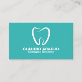 Cartão de Visita Dentista - Turquesa Visitekaartje (Voorkant)